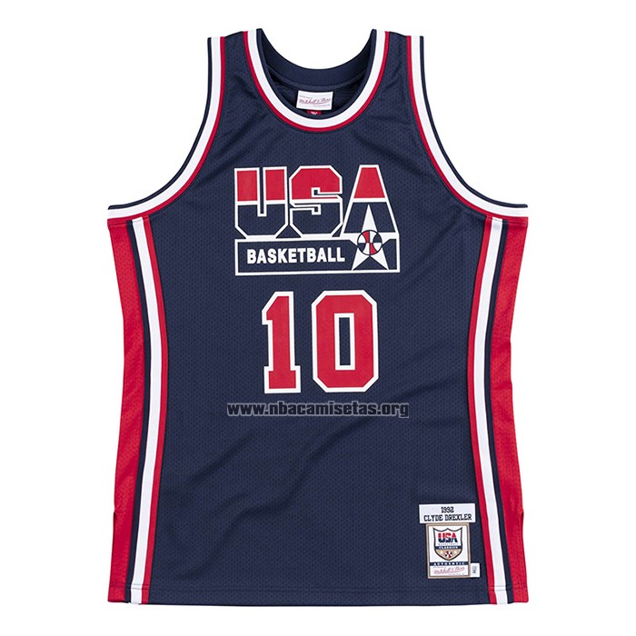 Camiseta USA 1992 Clyde Drexler NO 10 Negro
